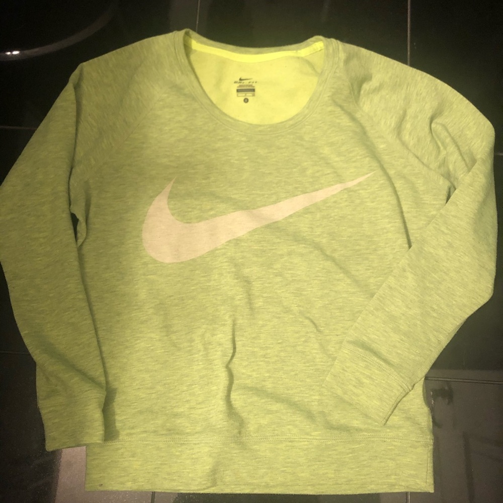 Nike heather lime green and grey sweatshirt!